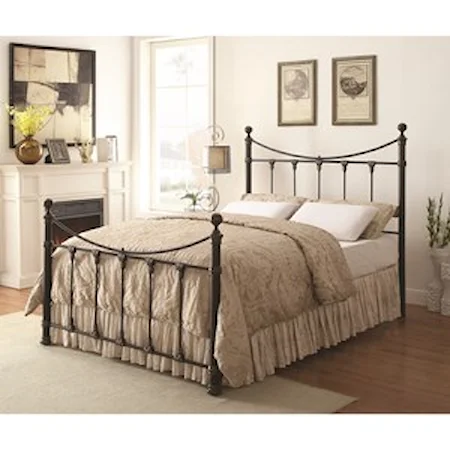 Traditional Queen-Sized Metal Bed